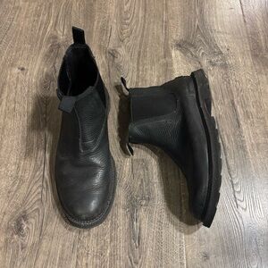 SOREL Madson II Chelsea Waterproof Black Leather Ankle Boot Mens size 9